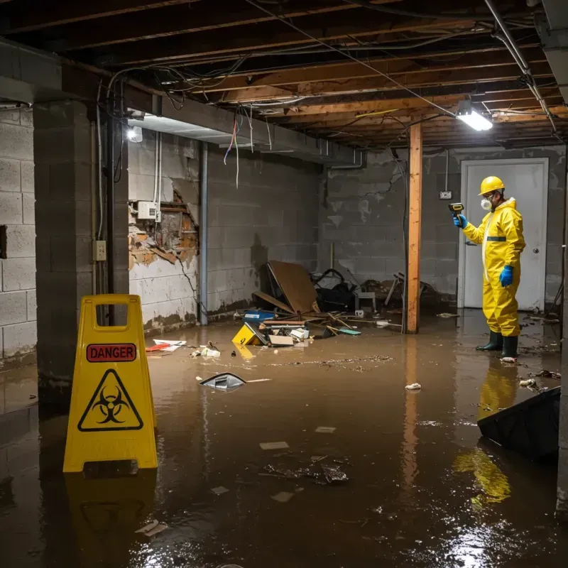 Flooded Basement Electrical Hazard in Altoona, IA Property